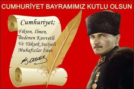 29 ekim Cumhuriyet bayramı Kısa sözler