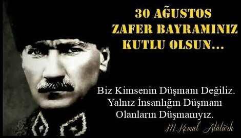 Kısa 30 Ağustos Zafer Bayramı Sözleri