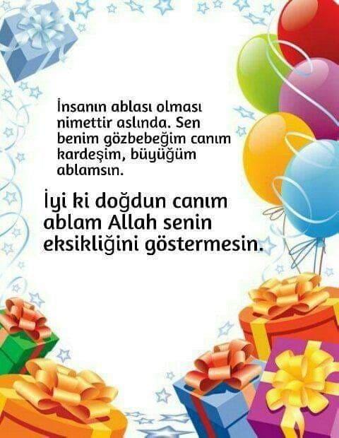 Ablaya Resimli Doğum Günü Mesajları