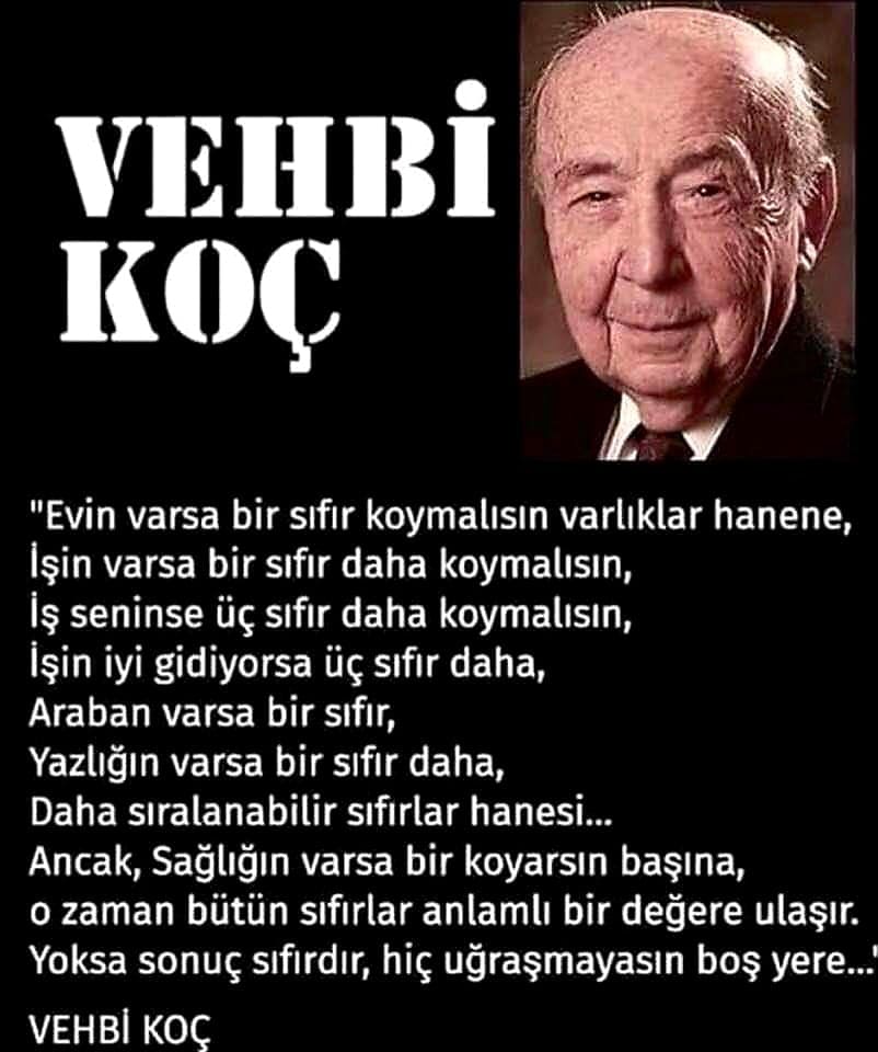Vehbi Koç Resimli Sözleri